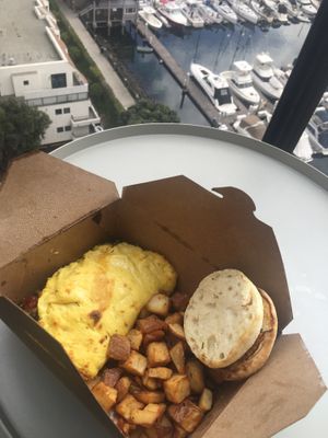 Mediterranean Omelet $16 at Fig Tree Cafe - Liberty Station in San Diego