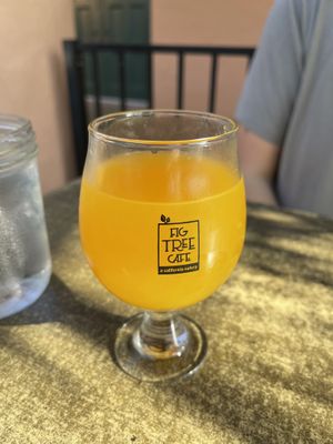 orange juice (super tasty!)   at Fig Tree Cafe - Liberty Station in San Diego