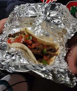 Curly taco at Vegos in Albuquerque