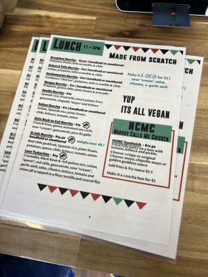 Lunch Menu  at Vegos in Albuquerque