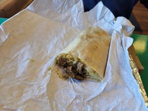 Cali burrito - yes those are fries! at Vegos in Albuquerque