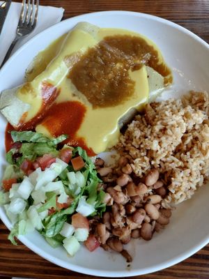 Grilled tofu enchiladas #Veganuary at Vegos in Albuquerque