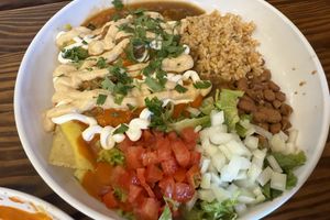 Enchilada plate  at Vegos in Albuquerque