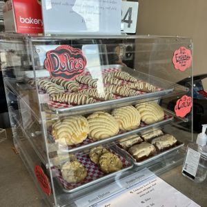 dessert case  at Vegos in Albuquerque