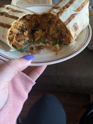 Vegan steak burrito  at Vegos in Albuquerque