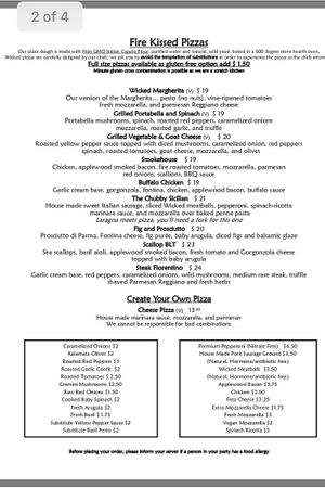 Great menu when eating with gluten awareness.  at Wicked in Mashpee