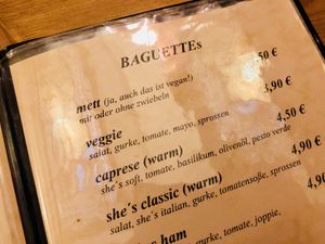 menu at Signor Verde in Cologne