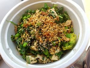 Make your own poke bowl (all vegan) at Poke Bar in Honolulu