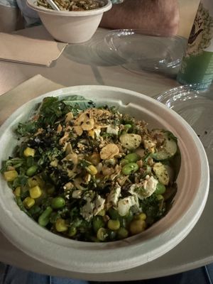 Tofu poke with ALL the fixings   at Poke Bar in Honolulu