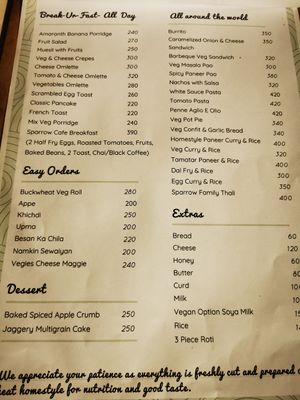  at Sparrow Cafe in Varanasi