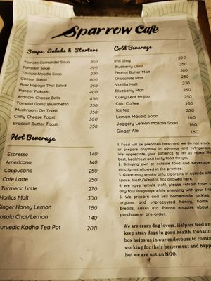  at Sparrow Cafe in Varanasi