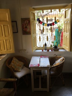   at Sparrow Cafe in Varanasi