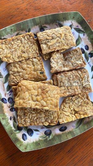 Fried tempeh  at Cafe Rifka in 