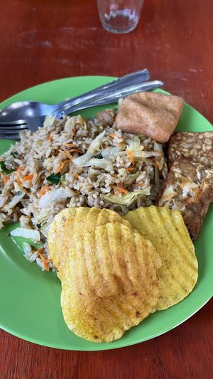 Fried rice with tofu and tempeh  at Cafe Rifka in 