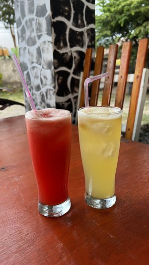 Watermelon juice and lemon juicee  at Cafe Rifka in 
