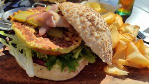 Burguer y juca at Portovello in Ourense