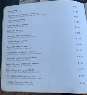 Hot Drinks at TINKA BAR & BISTROT in Nago-torbole