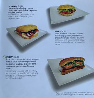 Lunch menu 12:00-14:30 at TINKA BAR & BISTROT in Nago-torbole