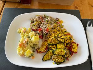 Mix from the vegan buffet   at TINKA BAR & BISTROT in Nago-torbole