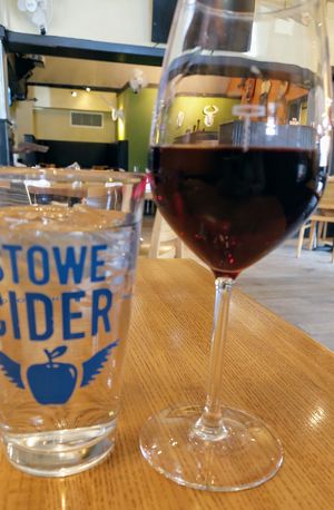 Very nice Italian wines by the glass, and I love the glass too at Piecasso in Stowe