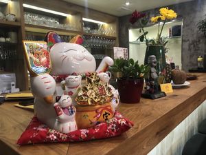 maneki neko at Dobro Jutro Vietnam - Good morning Vietnam in Ljubljana