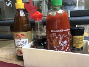 vegan sauces at Dobro Jutro Vietnam - Good morning Vietnam in Ljubljana