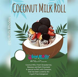 Healthy! Plant Power! And Super Delicious!!!! Ice Rolls Ferenikis at Ice Rolls in Rhodes