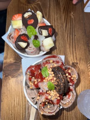 Coconut and Oreo   at Ice Rolls in Rhodes