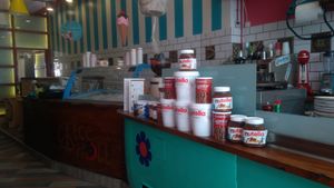 The bar at Ice Rolls in Rhodes