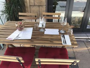 We take reservations! Call us to reserve your preferred table for apéro or a long lunch! Mediterranean vegan boards and wine by the glass served all day!  at La Cave des Ours  in Aix-en-provence