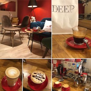 We also do coffee! Locally roasted organic barista made lattes, flat whites, hot chocolates all available in almond or soy milk alternatives! Join us for a cosy cup.  at La Cave des Ours  in Aix-en-provence