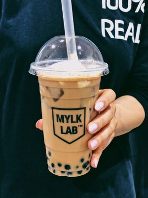 Almond mylk organic bubble tea at MYLK LAB by Genki in Dubai