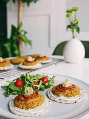 Vegan gluten free organic curry chickpea super food toasts at MYLK LAB by Genki in Dubai