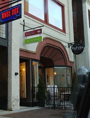 KoPita Vegan Store front beside Starbucks and KoPita Meat at KoPita in Knoxville