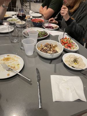 (Bad) picture of the items included in our spread.  at KoPita in Knoxville
