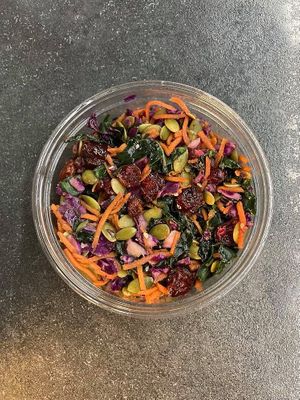 Raw Kale Superfood Salad
(Vegan/Gluten-Free) at Durango Natural Foods in Durango