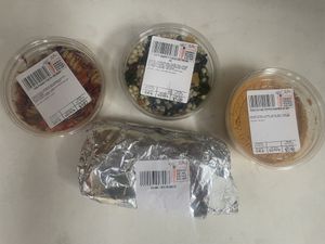 Vegan burrito and deli side options   at Durango Natural Foods in Durango