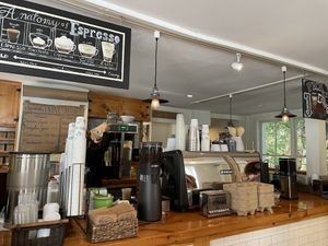 Counter at Mon Vert Cafe in Woodstock