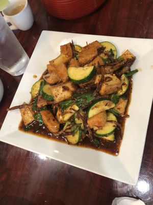 Delicious ginger tofu & zuchinni special  at Pho Win in San Antonio