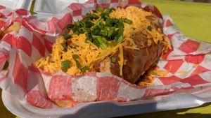 Loaded baked potato, the size of your head! at Fat Boy's Roadside Eats in Ooltewah