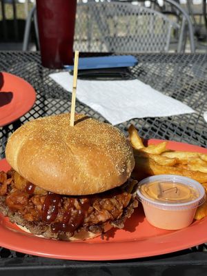 BBQ burger  at Fat Boy's Roadside Eats in Ooltewah