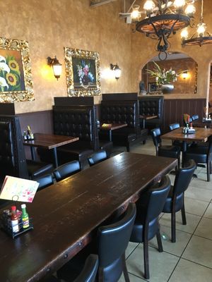 Dining area at El Azteca in Apple Valley