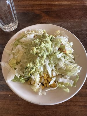 Nice size serving of guacamole on top  at El Azteca in Apple Valley