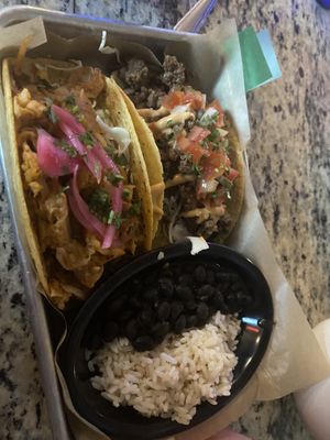 Vegan tacos!!!  at Treehouse Taqueria in Ogunquit