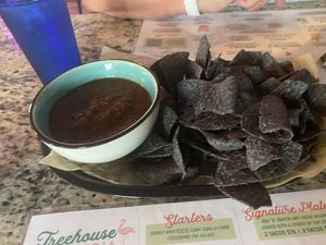 Chips & salsa   at Treehouse Taqueria in Ogunquit