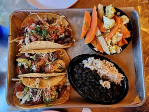 Tacos and sides at Treehouse Taqueria in Ogunquit