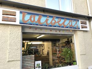 The shop front at Lalibela's in Borth