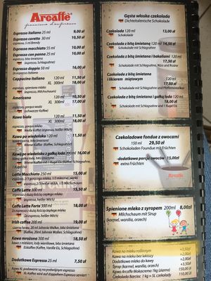 Kawa z roslinnym mlekiem (soja lub migdał) możliwa                                                Kaffee mit Pflanzendrink wählbar (auf Anfrage Soja oder Mandel)   at Caffé Venezia in Dziwnwonek
