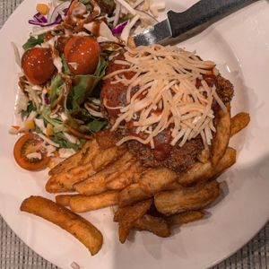 Vegan Parmi  at The Club Hotel in Bundaberg