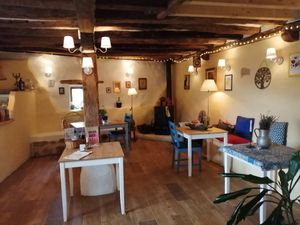 Inside very cozy at Dorothy's Veggie Bistro in La Cueva